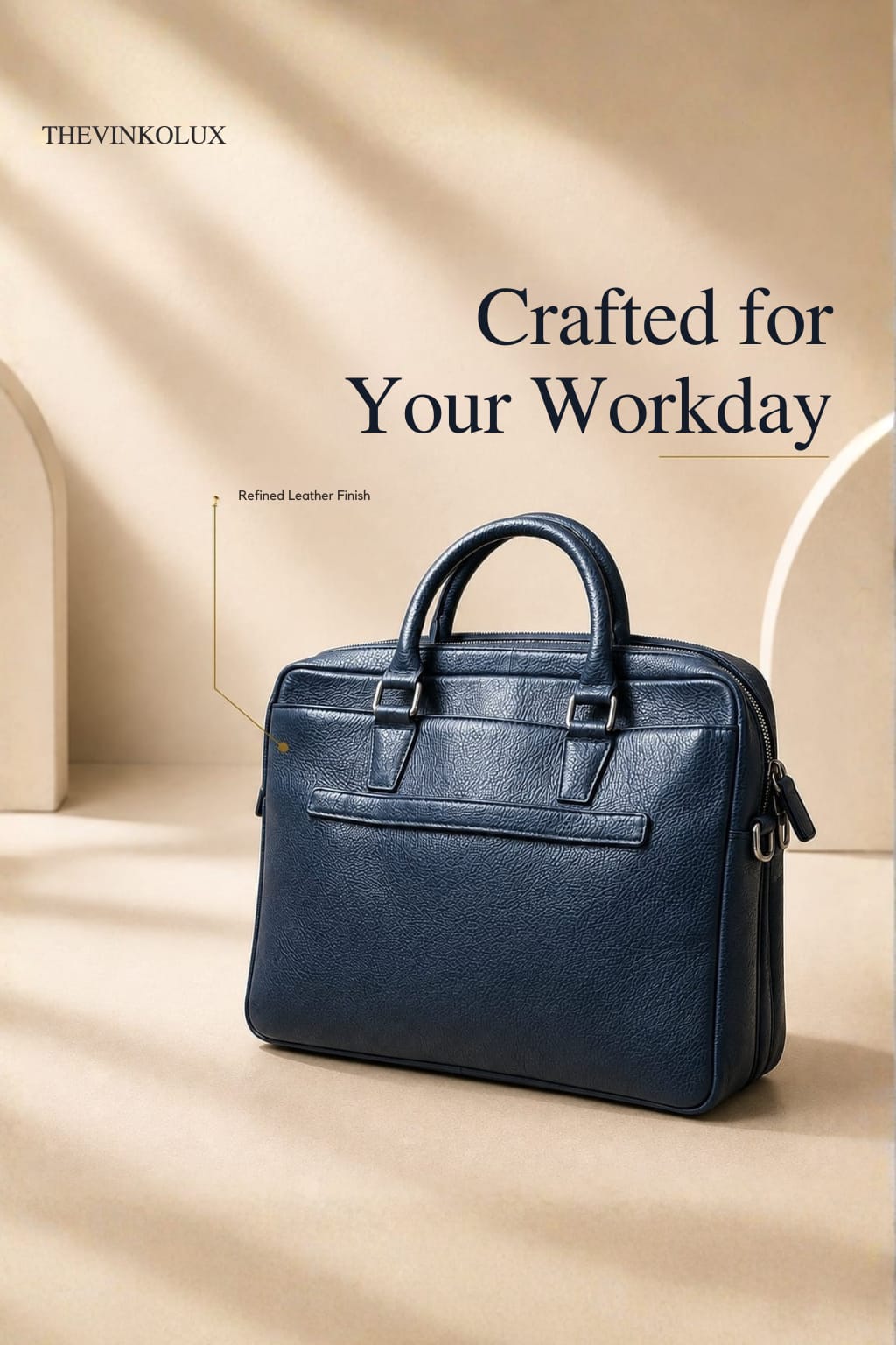 Premium Leather Laptop & Office Bag for Men , Fits Laptops & MacBooks up to 14 Inches – 1Year Warranty