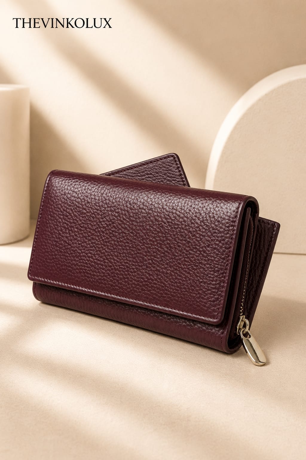 Stylish Leather Finish with Multiple Card Slots & Spacious Compartments