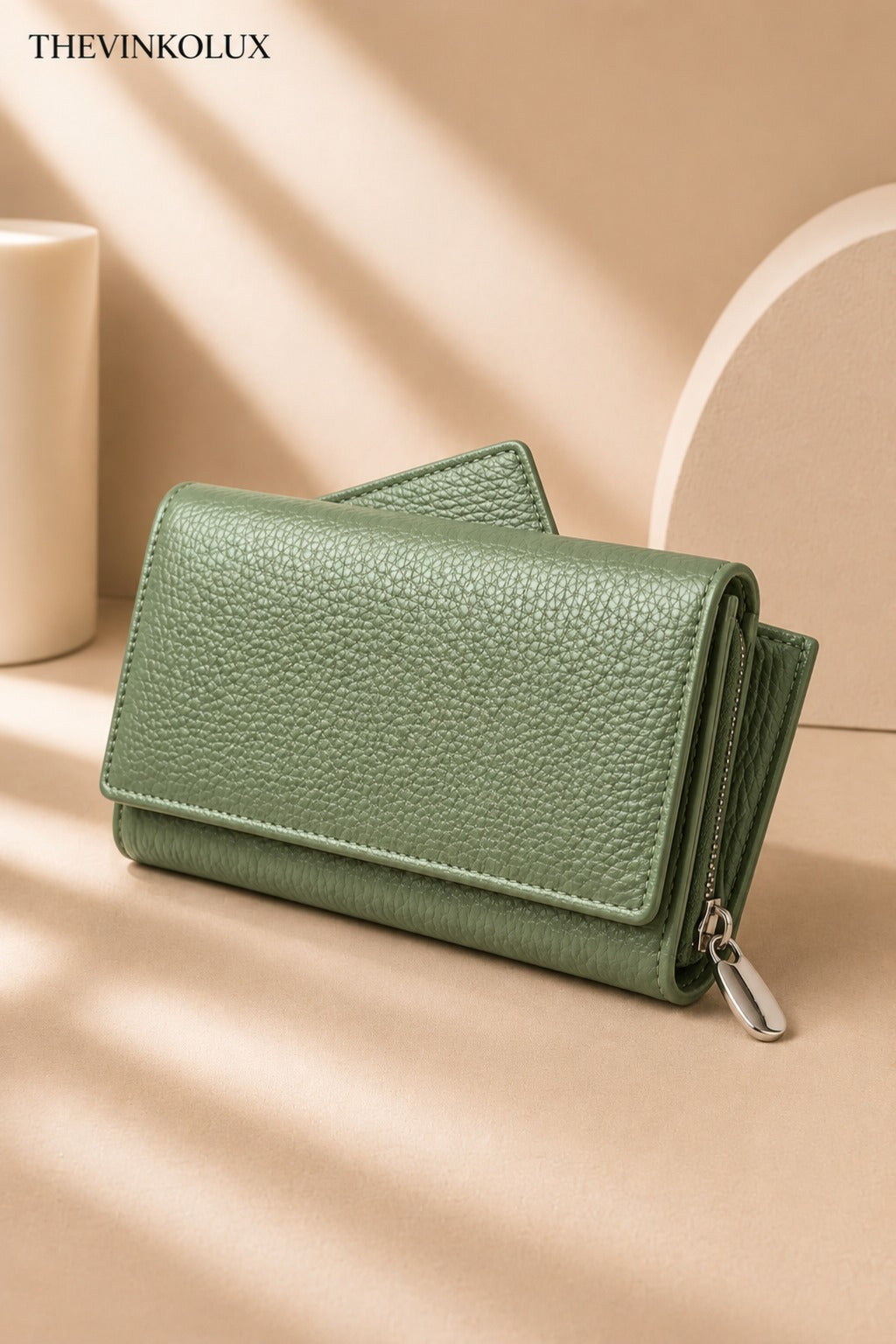 Stylish Leather Finish with Multiple Card Slots & Spacious Compartments