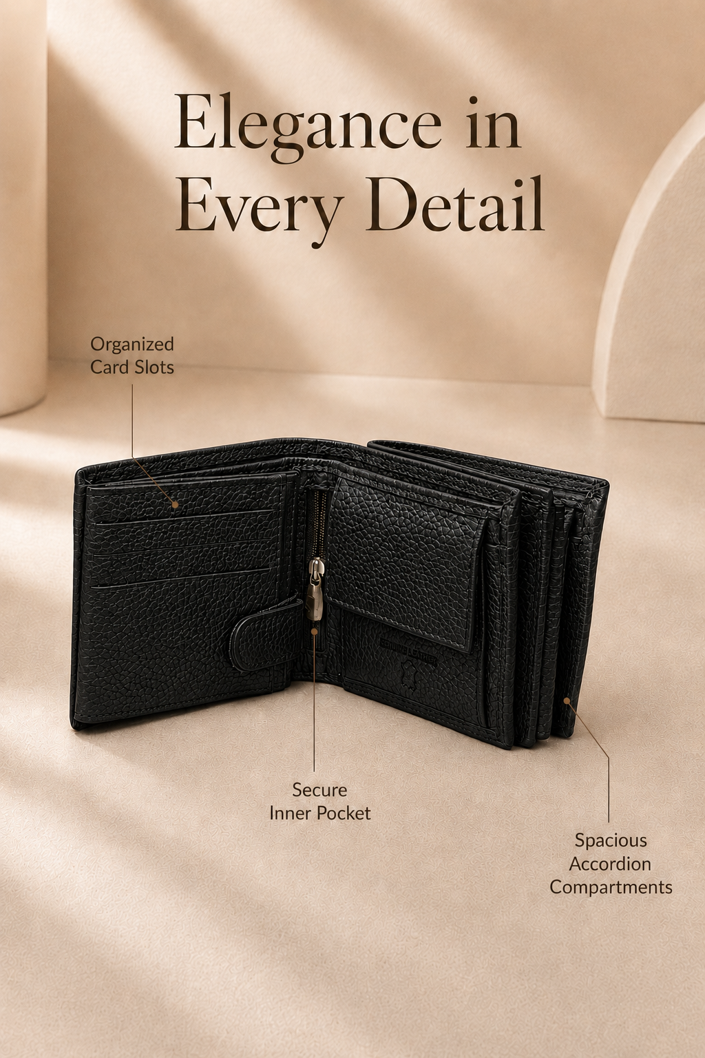 Premium Black Leather Men’s Wallet