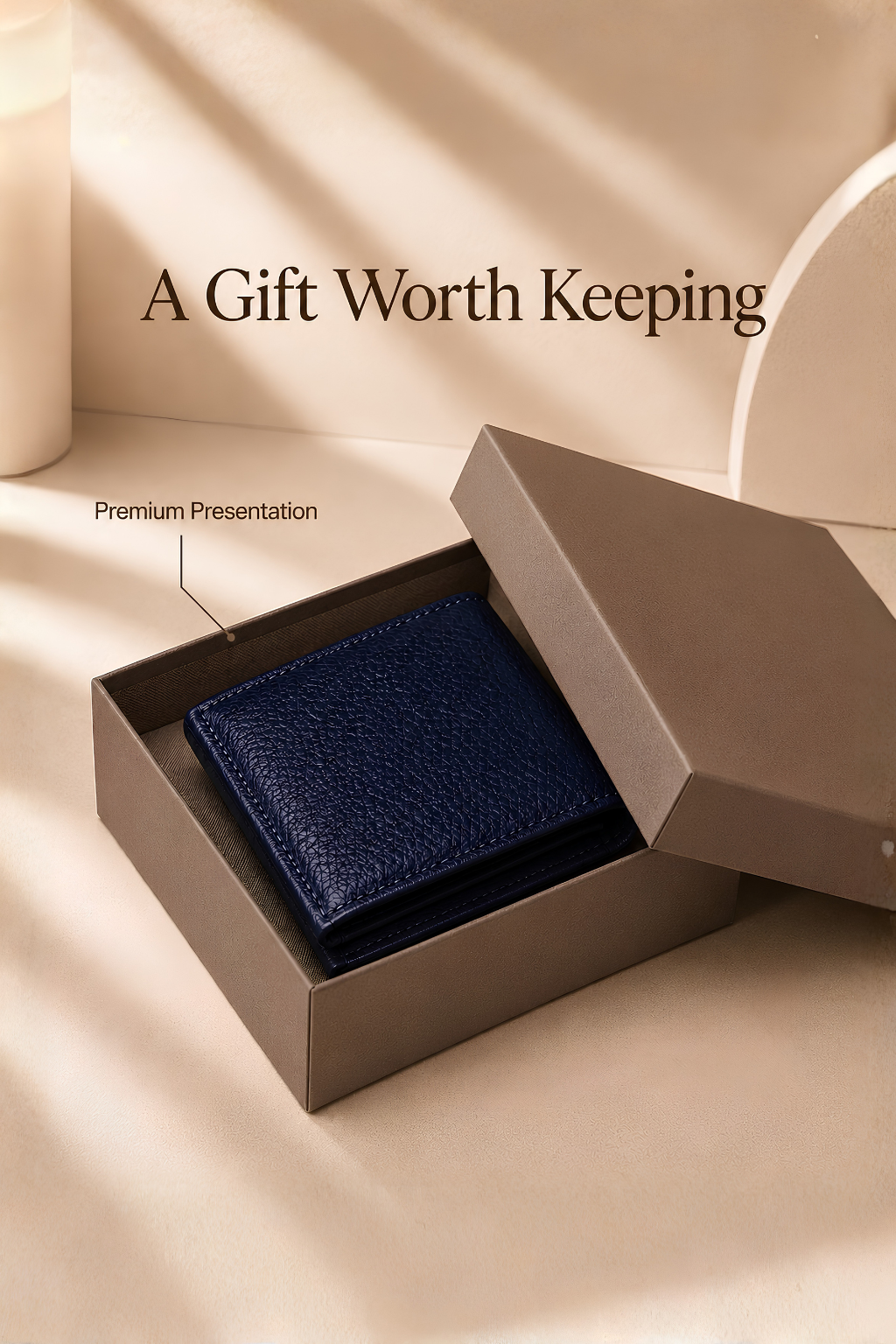 Premium Blue Leather Men’s Wallet