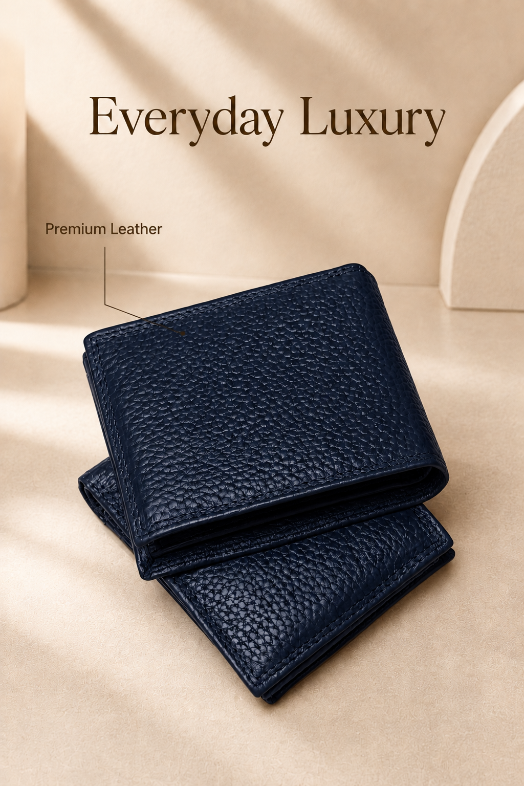 Premium Blue Leather Men’s Wallet