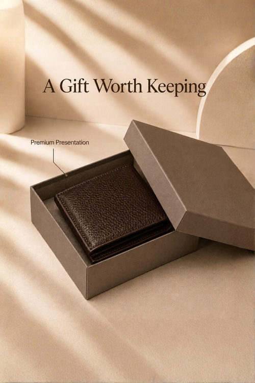 Premium Dark Brown Leather Men’s Wallet